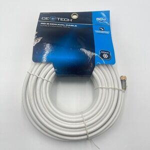 CE TECH RG6 Coaxial Cable 50 FT Feet Audio Video TV Satellite Receiver‎ Antenna